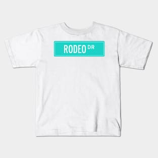 Rodeo dr teal Kids T-Shirt